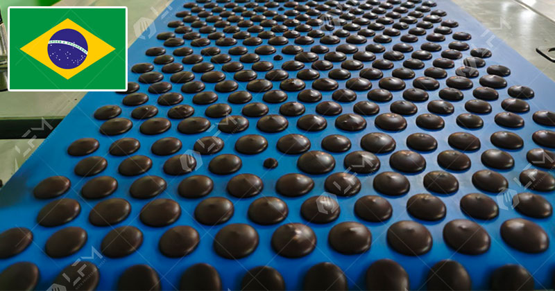 Ligne de production de pastilles de chocolat installée au Brésil